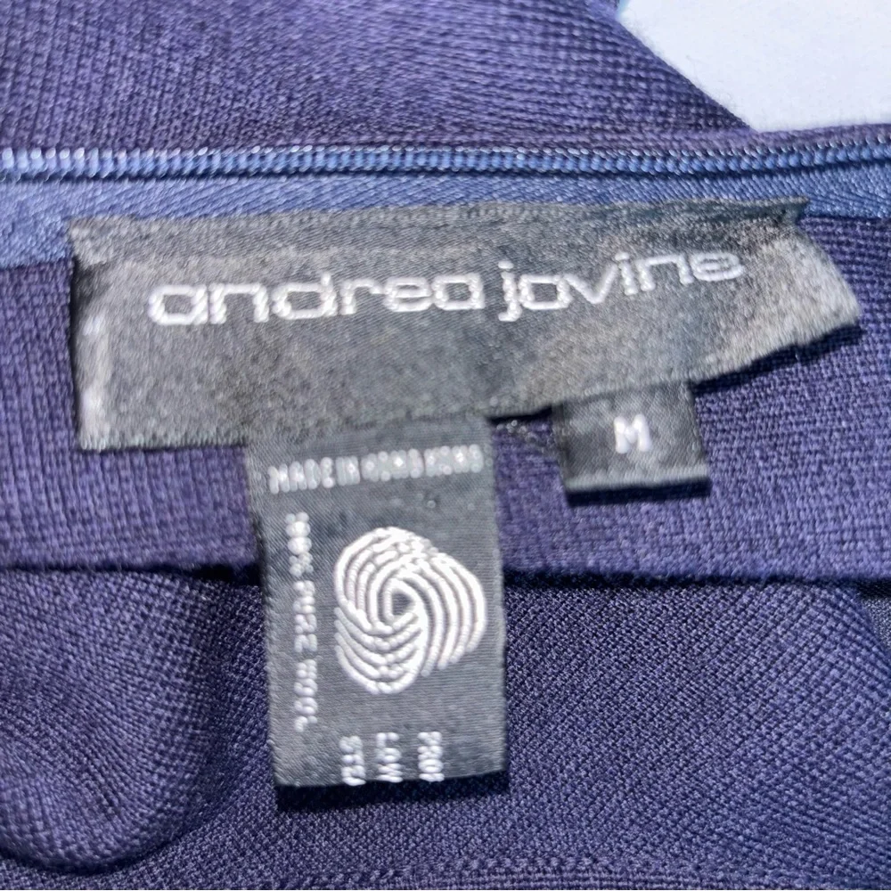Andrea Jovine Deep Blue 100% wool dress size medium women’s